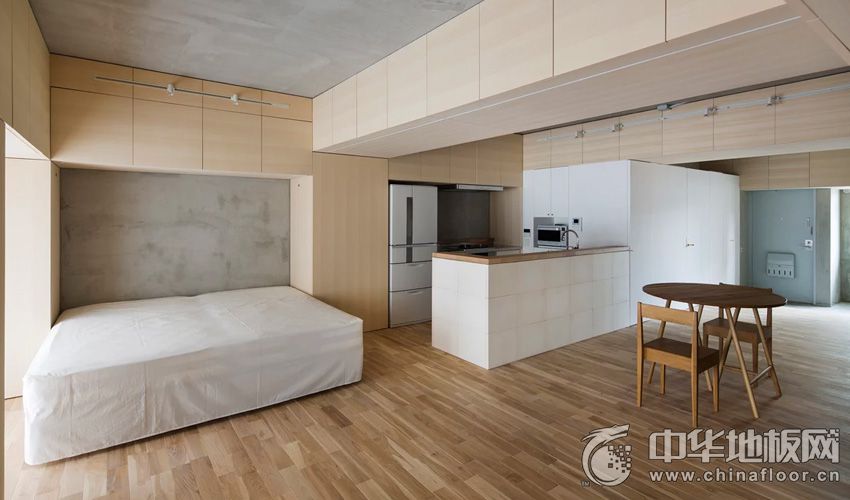 現(xiàn)代清新風(fēng)格客廳原木地板效果圖    深淺拼色木地板圖片